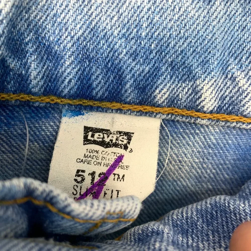 Vintage Upcycled Levis 512 Cut Off Denim Shorts Womens Sz 26